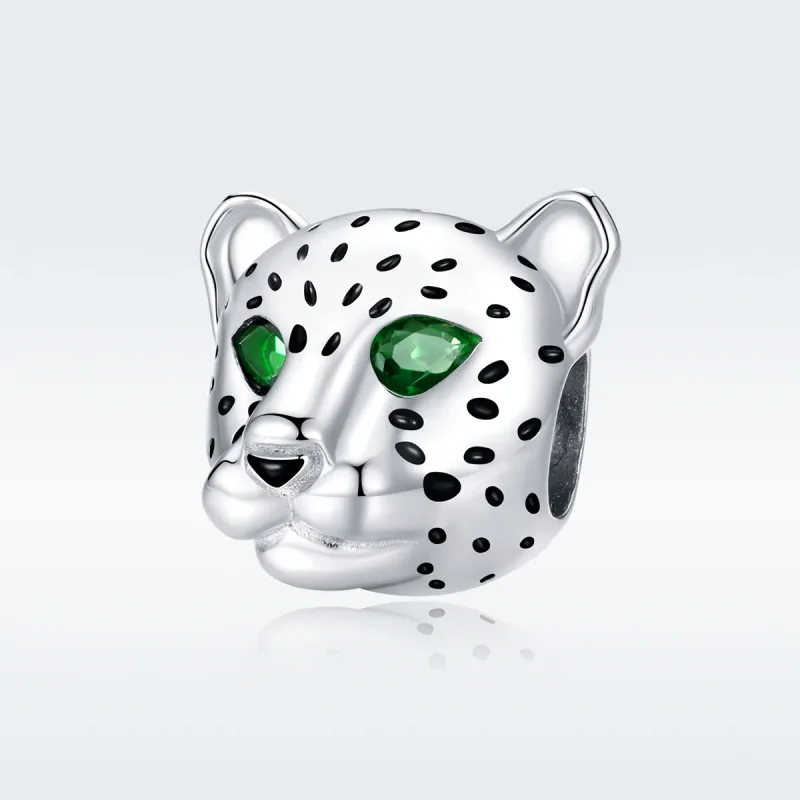 (image for) Pandora Style Silver Charm, Cheetah Head - SCC1675 - View 5