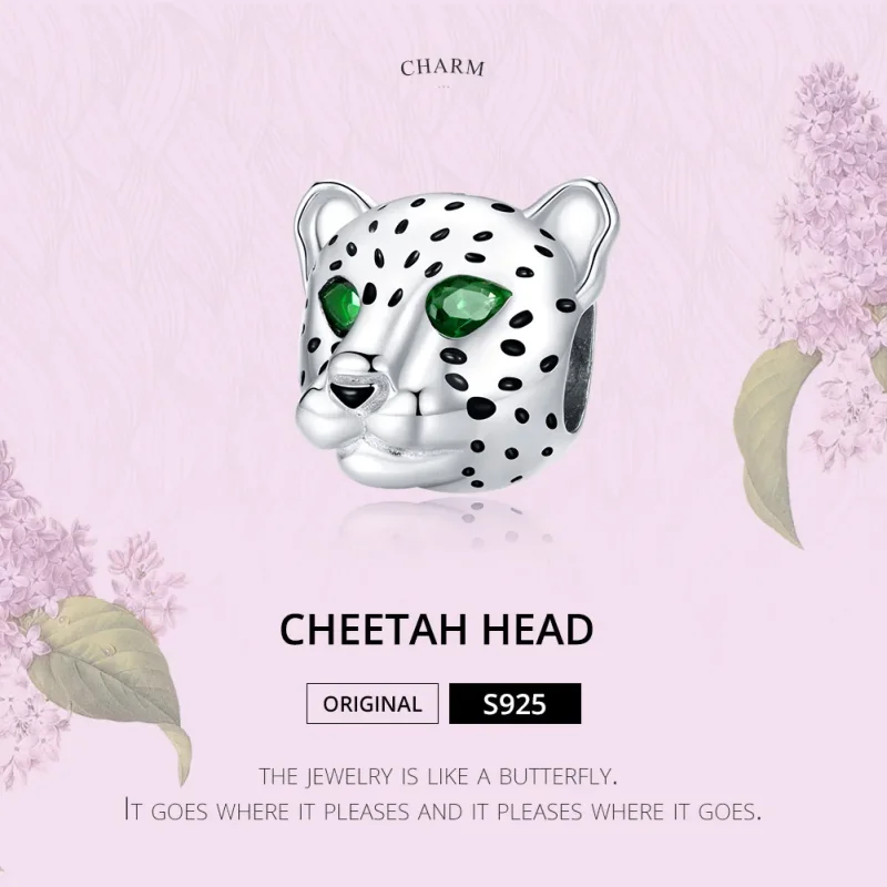 (image for) Pandora Style Silver Charm, Cheetah Head - SCC1675 - View 6