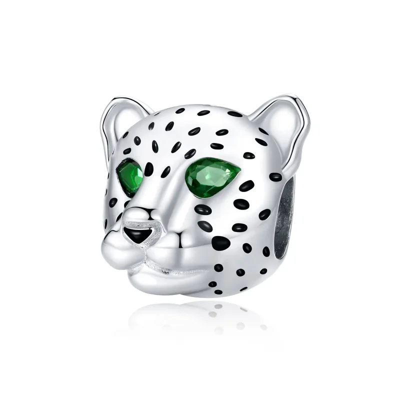 (image for) Pandora Style Silver Charm, Cheetah Head - SCC1675 - Product Image