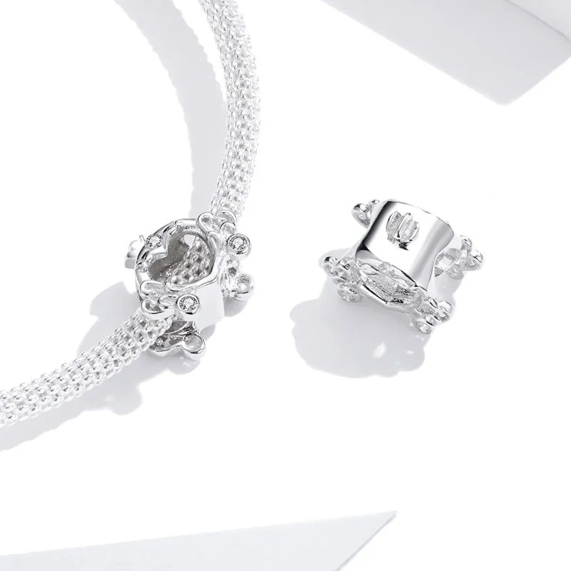 (image for) Pandora Style Silver Charm, Cinderella's Pumpkin Car - BSC270 - View 4