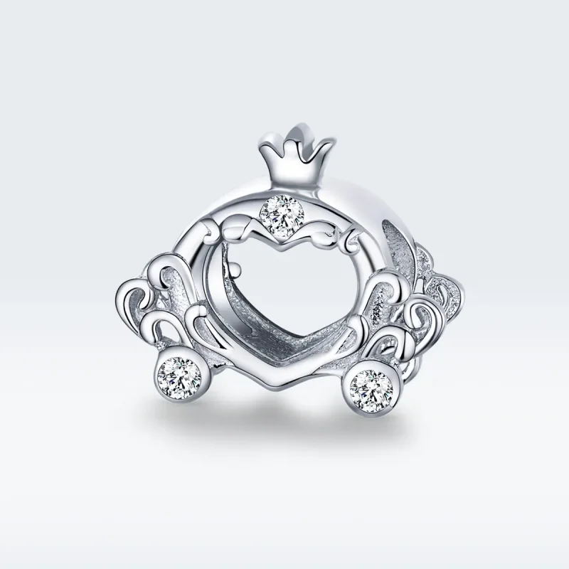 (image for) Pandora Style Silver Charm, Cinderella's Pumpkin Car - BSC270 - View 5