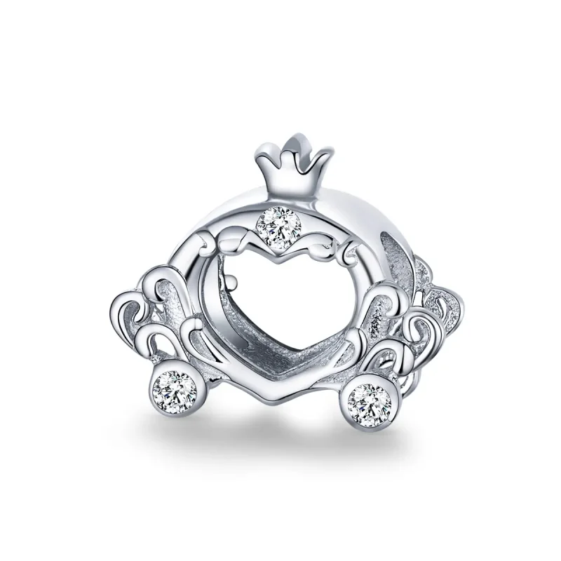 (image for) Pandora Style Silver Charm, Cinderella's Pumpkin Car - BSC270 - Product Image