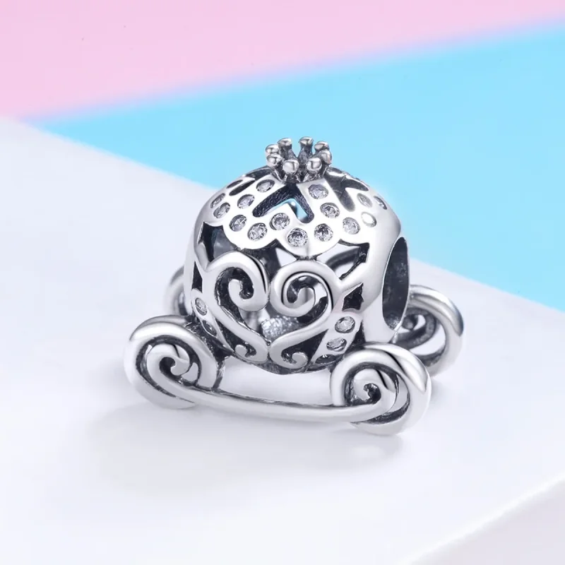 (image for) Pandora Style Silver Charm, Cinderella's Pumpkin Car - SCC792 - View 2