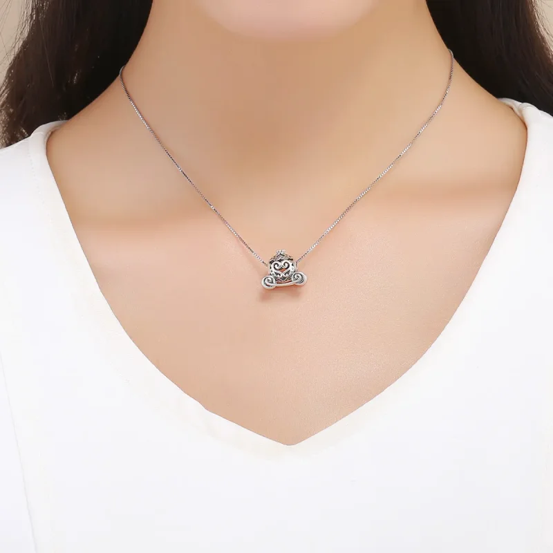 (image for) Pandora Style Silver Charm, Cinderella's Pumpkin Car - SCC792 - View 5