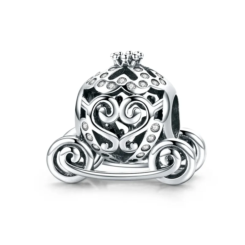 (image for) Pandora Style Silver Charm, Cinderella's Pumpkin Car - SCC792 - Product Image
