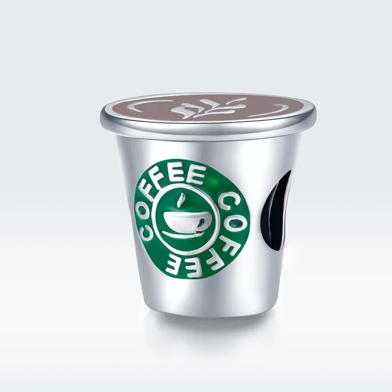 (image for) Pandora Style Silver Charm, Coffee Time, Multicolor Enamel - SCC1545 - View 5