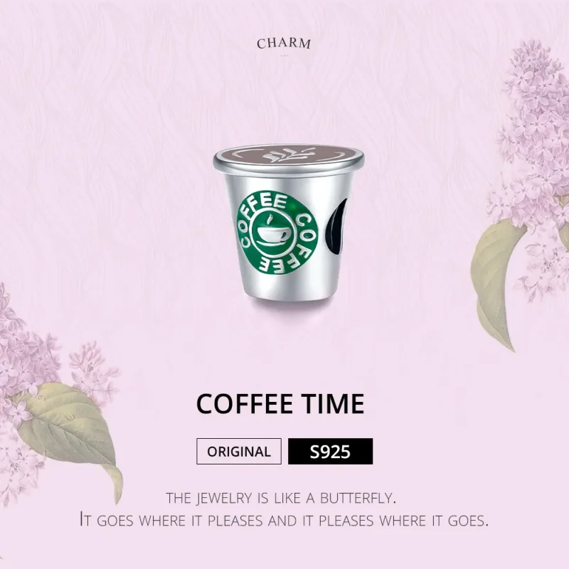 (image for) Pandora Style Silver Charm, Coffee Time, Multicolor Enamel - SCC1545 - View 6