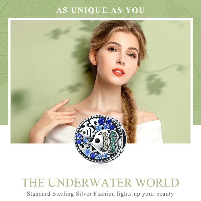 (image for) Pandora Style Silver Charm, Colorful Fish of The Underwater World - SCC764 - View 6
