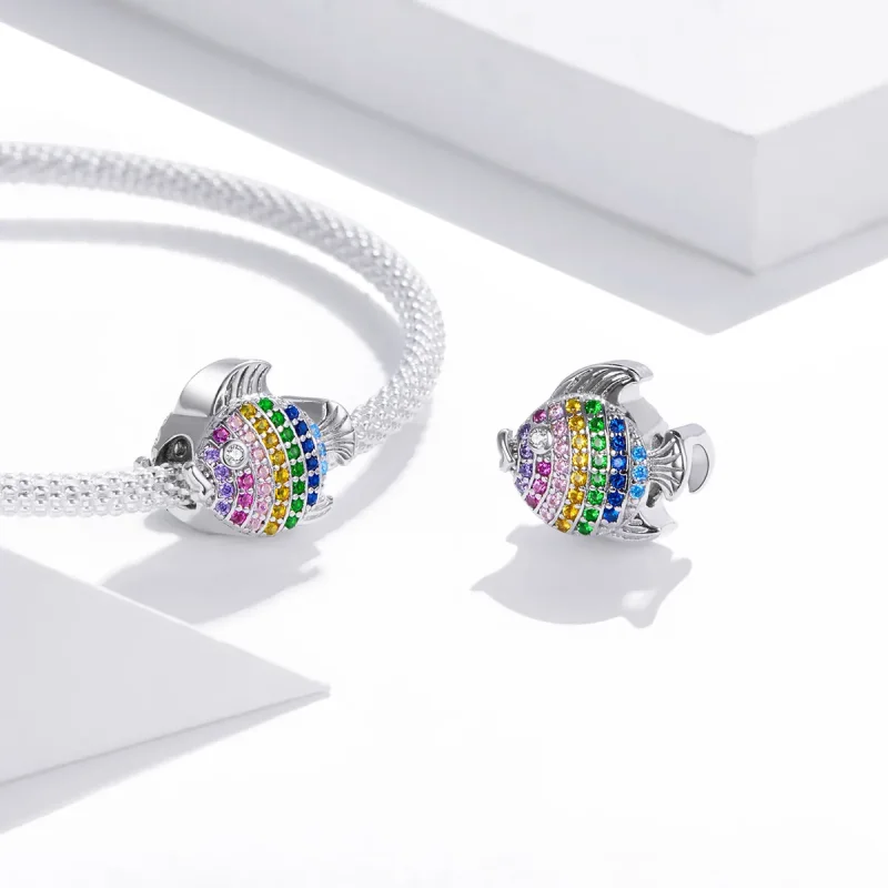(image for) Pandora Style Silver Charm, Colorful Fish - SCC1803 - View 4
