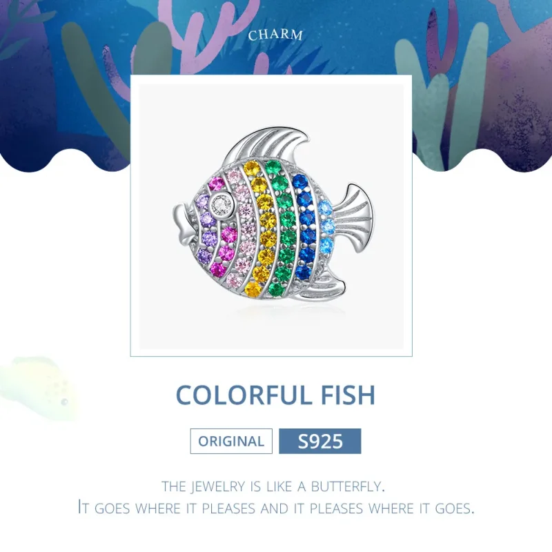 (image for) Pandora Style Silver Charm, Colorful Fish - SCC1803 - View 6