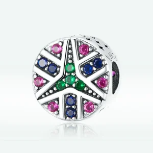 (image for) Pandora Style Silver Charm, Colorful Lucky Star - SCC1683