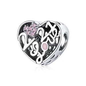 (image for) Pandora Style Silver Charm, Confession of Love 2021, Pink Enamel - SCC1743