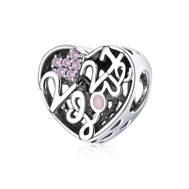 (image for) Pandora Style Silver Charm, Confession of Love 2021, Pink Enamel - SCC1743 - Product Image