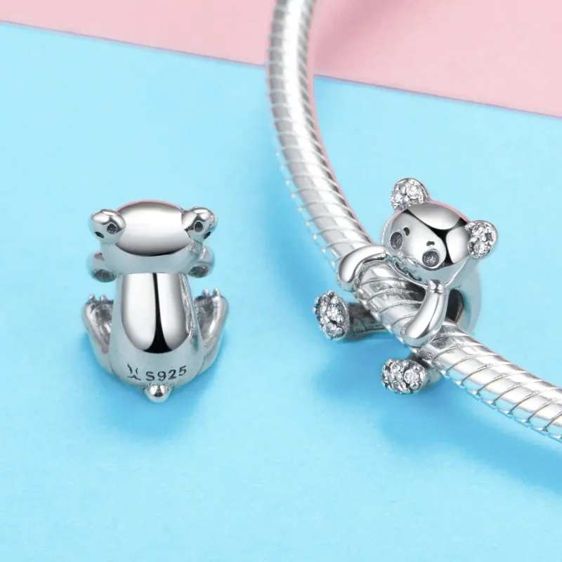 (image for) Pandora Style Silver Charm, Cute Bear - SCC984 - View 3