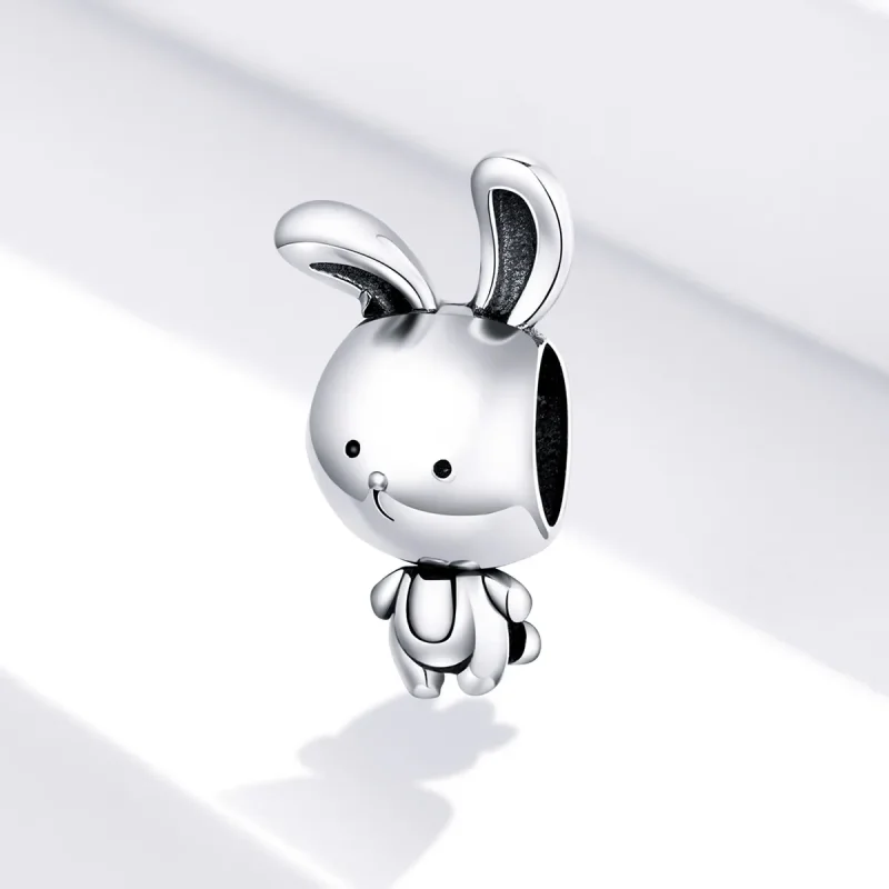 (image for) Pandora Style Silver Charm, Cute Bunny - SCC1517 - View 2