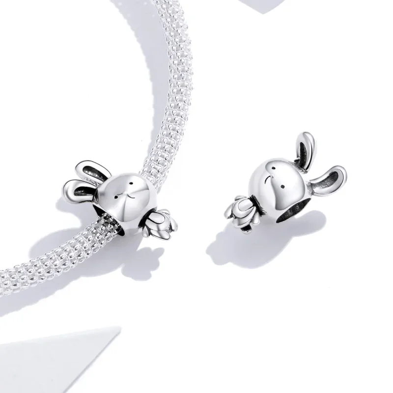 (image for) Pandora Style Silver Charm, Cute Bunny - SCC1517 - View 4