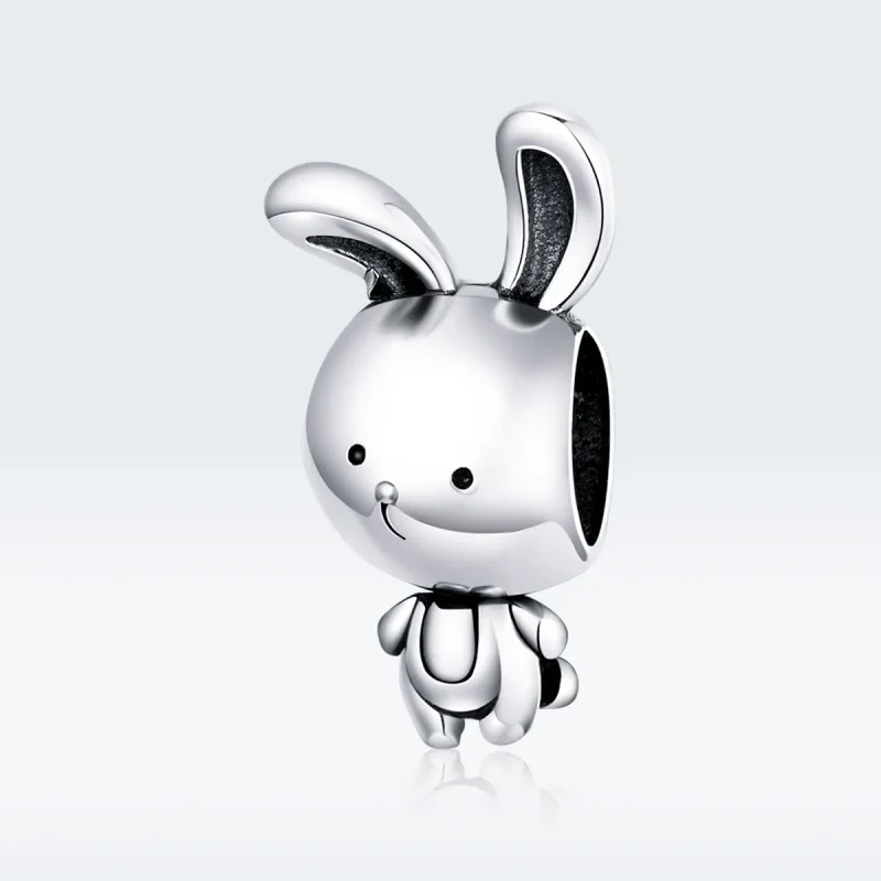 (image for) Pandora Style Silver Charm, Cute Bunny - SCC1517 - View 5