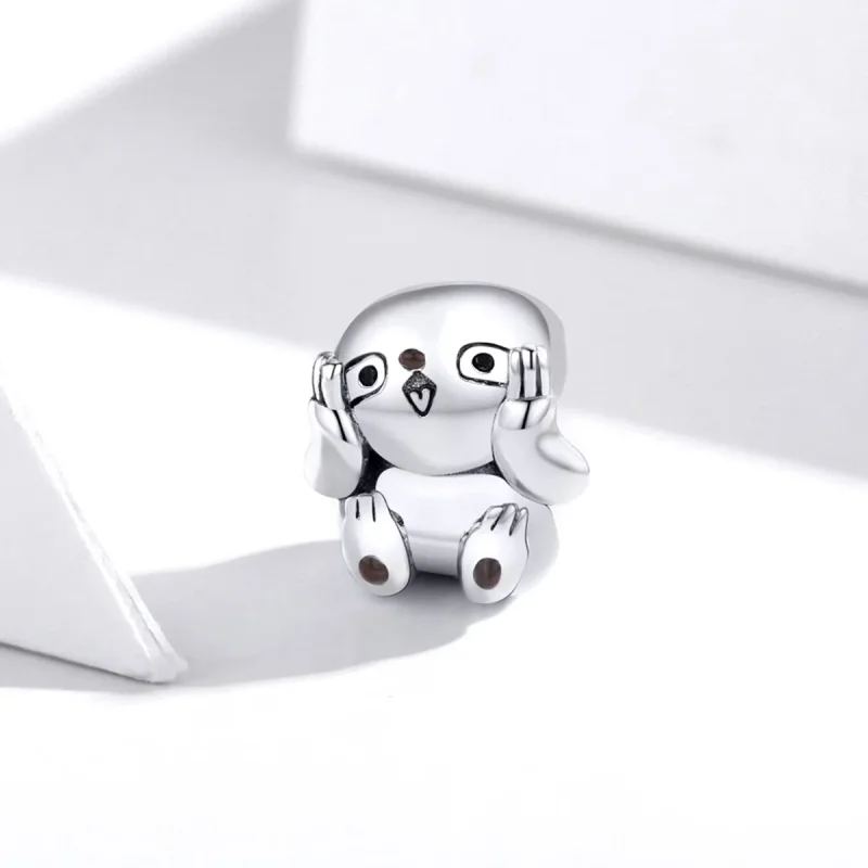 (image for) Pandora Style Silver Charm, Cute Sloth, Multicolor Enamel - SCC1698 - View 2
