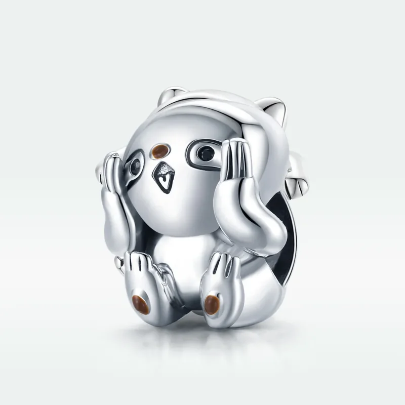 (image for) Pandora Style Silver Charm, Cute Sloth, Multicolor Enamel - SCC1698 - View 5