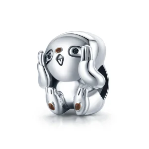 (image for) Pandora Style Silver Charm, Cute Sloth, Multicolor Enamel - SCC1698