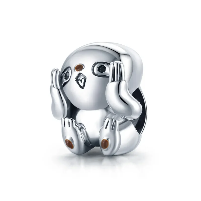 (image for) Pandora Style Silver Charm, Cute Sloth, Multicolor Enamel - SCC1698 - Product Image
