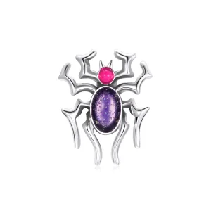 (image for) Pandora Style Silver Charm, Cyberpunk - Spider, Multicolor Enamel - SCC1842