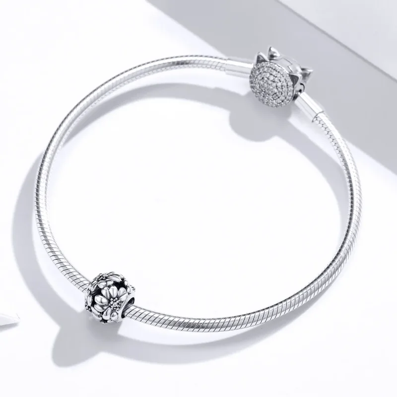 (image for) Pandora Style Silver Charm, Daisy - SCC1487 - View 3