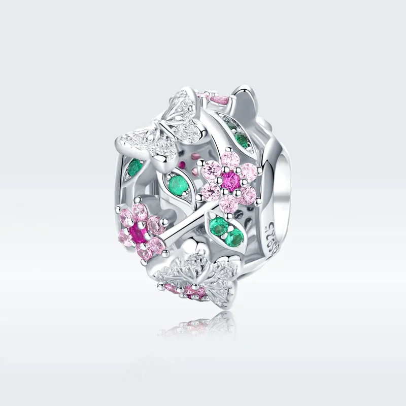 (image for) Pandora Style Silver Charm, Dancing Butterfly - BSC116 - Product Image