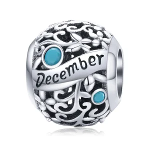 (image for) Pandora Style Silver Charm, December Birthstone - SCC1385-12