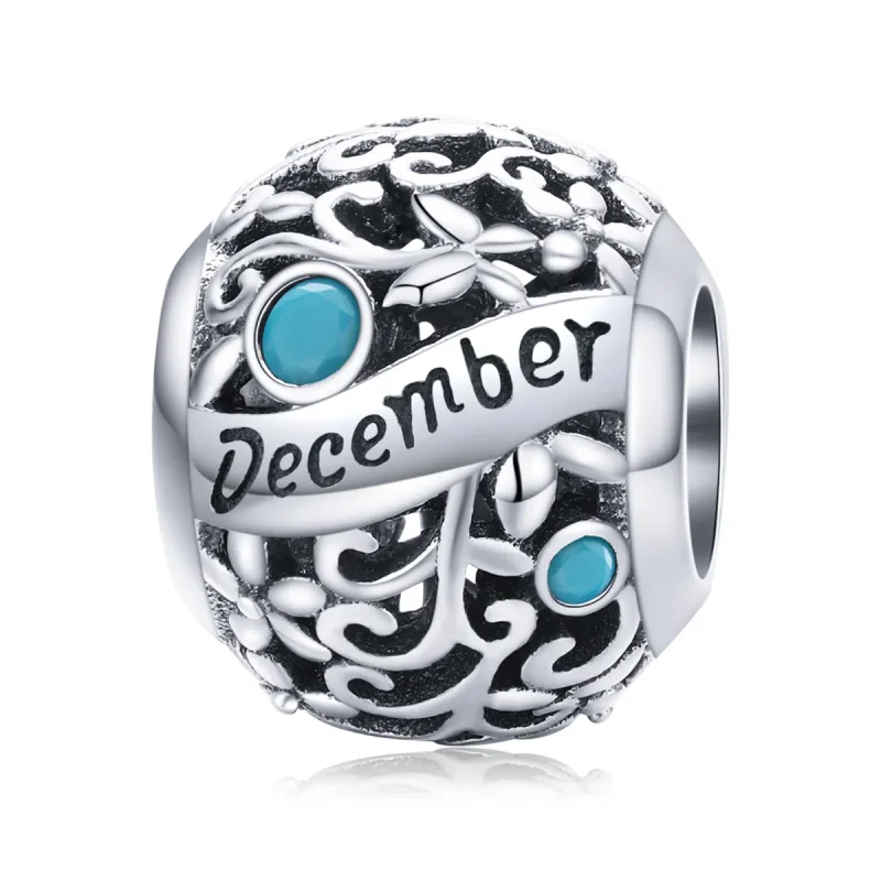 (image for) Pandora Style Silver Charm, December Birthstone - SCC1385-12 - Product Image