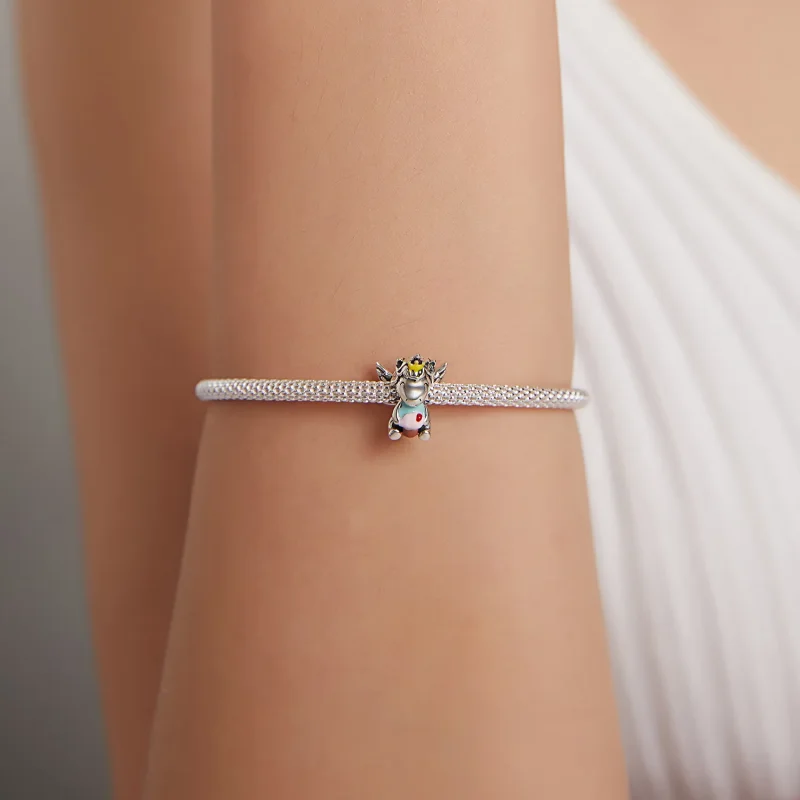 (image for) Pandora Style Silver Charm, Dessert Unicorn, Multicolor Enamel - SCC1872 - View 5