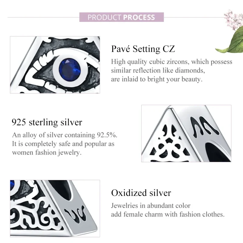 (image for) Pandora Style Silver Charm, Devil's Eys - SCC1567 - View 8