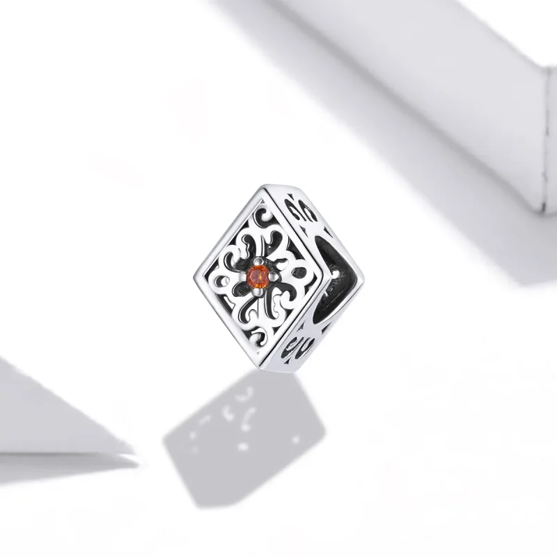(image for) Pandora Style Silver Charm, Diamond - SCC1825 - View 2