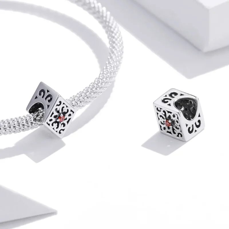 (image for) Pandora Style Silver Charm, Diamond - SCC1825 - View 4