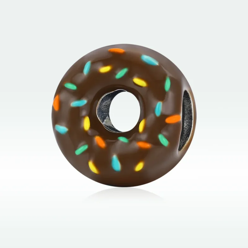 (image for) Pandora Style Silver Charm, Donut, Multicolor Enamel - SCC1820 - View 5