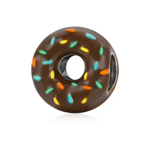(image for) Pandora Style Silver Charm, Donut, Multicolor Enamel - SCC1820