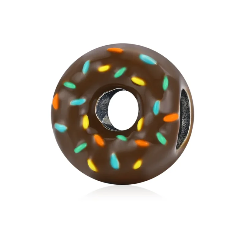 (image for) Pandora Style Silver Charm, Donut, Multicolor Enamel - SCC1820 - Product Image