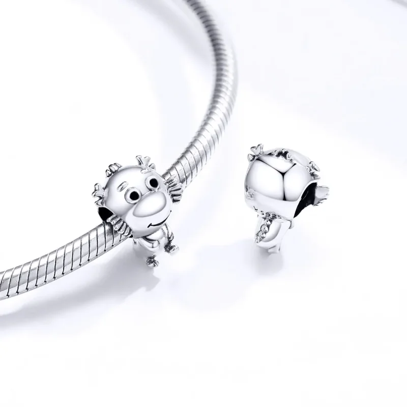 (image for) Pandora Style Silver Charm, Dragon Baby, Black Enamel - SCC1489 - View 4
