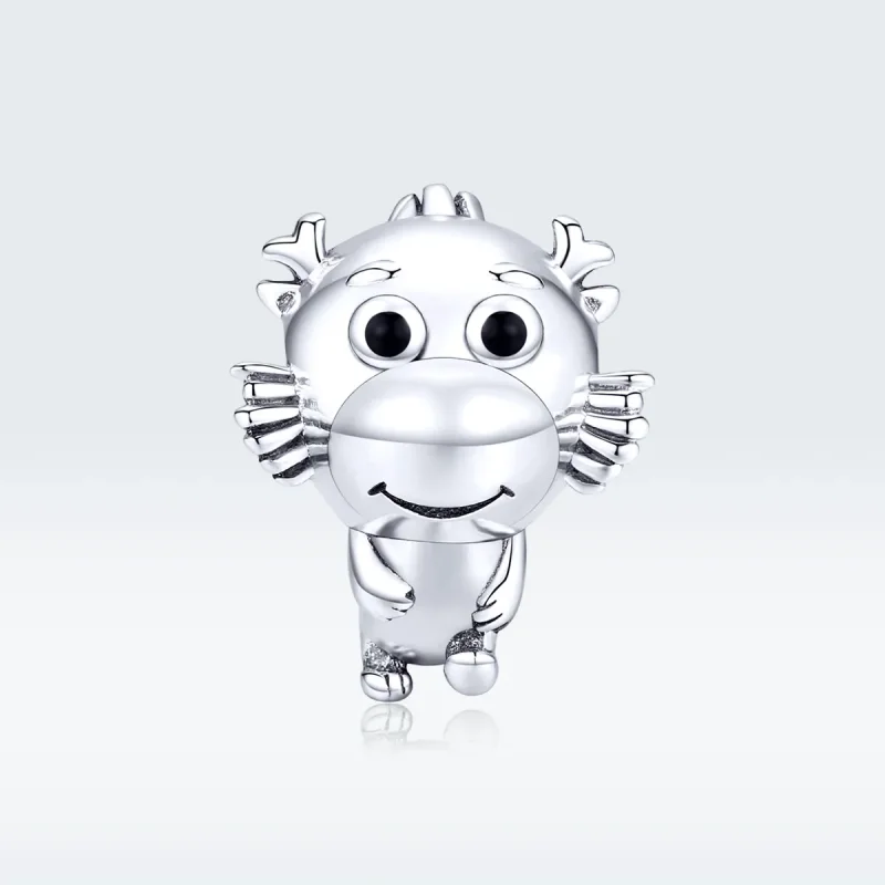 (image for) Pandora Style Silver Charm, Dragon Baby, Black Enamel - SCC1489 - View 5