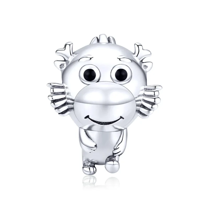 (image for) Pandora Style Silver Charm, Dragon Baby, Black Enamel - SCC1489 - Product Image