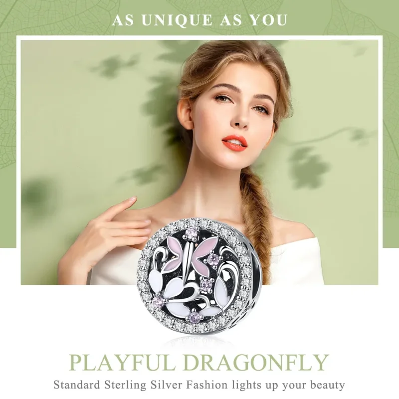 (image for) Pandora Style Silver Charm, Dragonfly - SCC757 - View 6