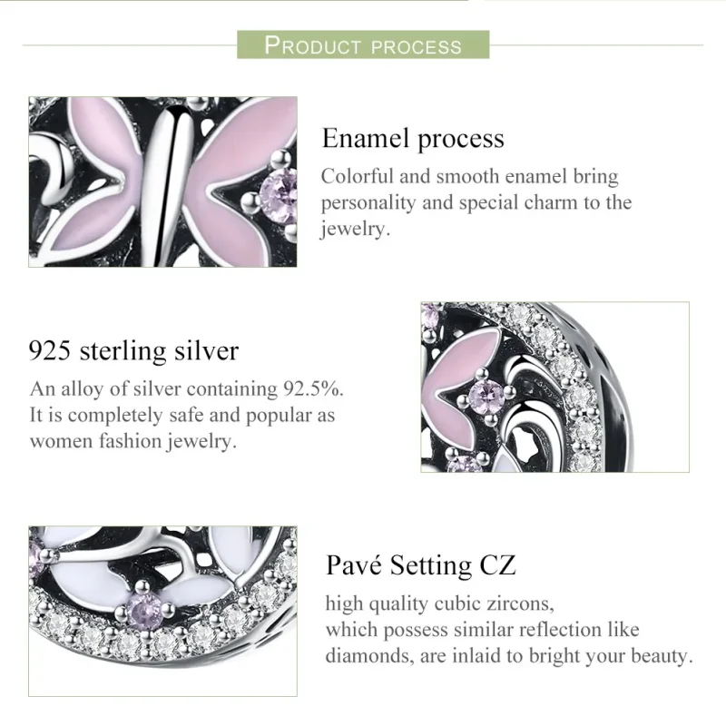 (image for) Pandora Style Silver Charm, Dragonfly - SCC757 - View 7