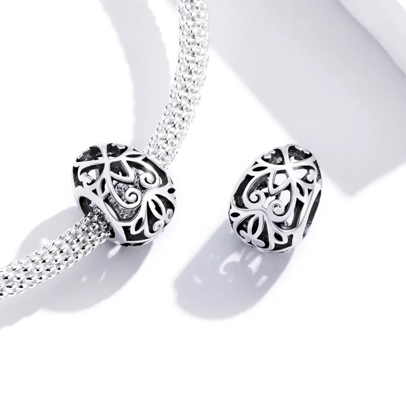 (image for) Pandora Style Silver Charm, Easter Egg - SCC1464 - View 3