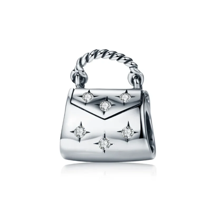 (image for) Pandora Style Silver Charm, Elegant Shopping Bag - SCC607 - Product Image