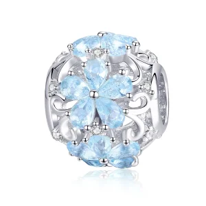 (image for) Pandora Style Silver Charm, Elegant Snowflakes - SCC941