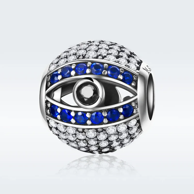 (image for) Pandora Style Silver Charm, Evil Eye - SCC172 - View 2