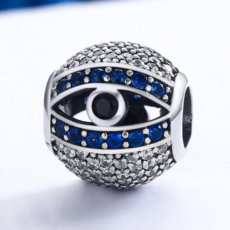 (image for) Pandora Style Silver Charm, Evil Eye - SCC172 - View 4