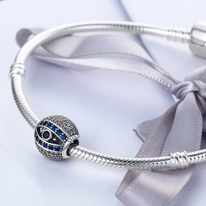 (image for) Pandora Style Silver Charm, Evil Eye - SCC172 - View 5