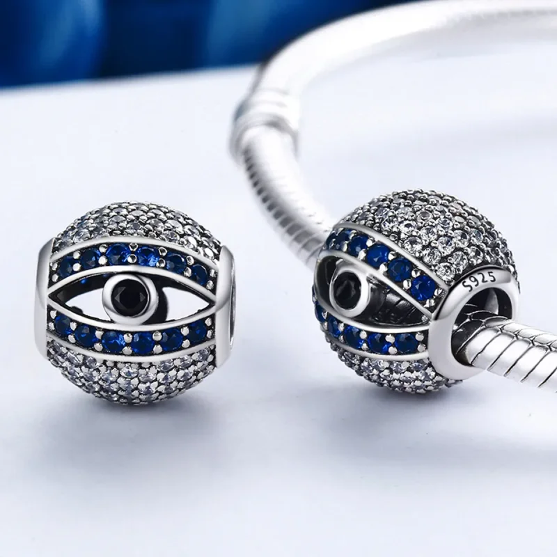 (image for) Pandora Style Silver Charm, Evil Eye - SCC172 - View 6