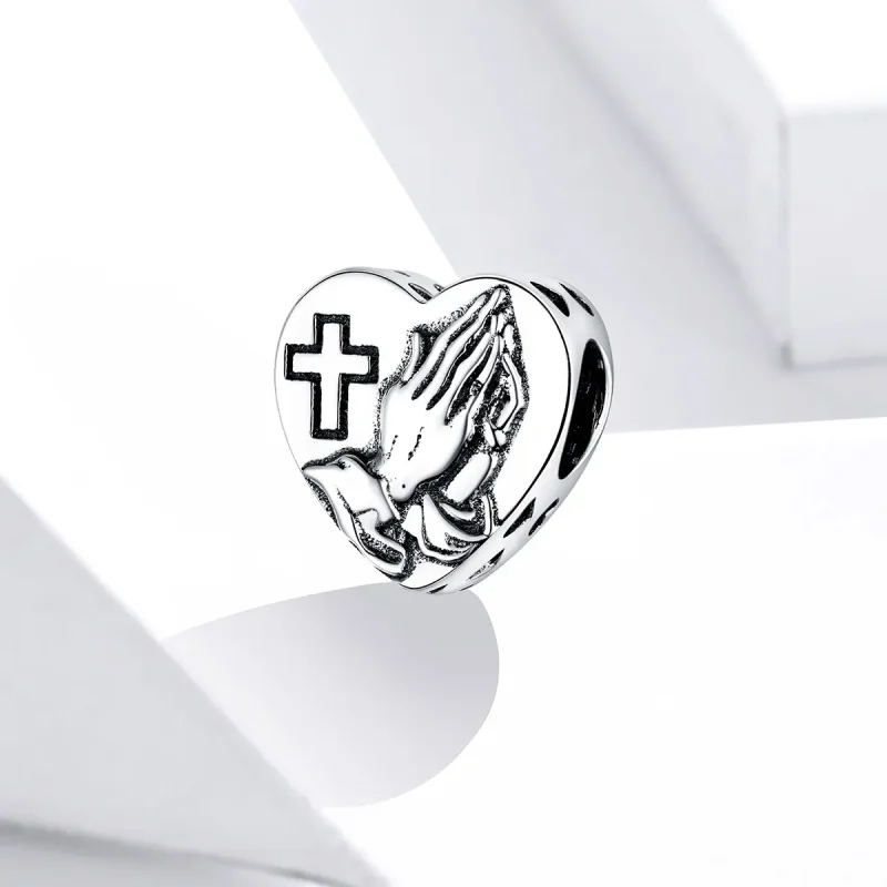 (image for) Pandora Style Silver Charm, Faith - BSC317 - View 2